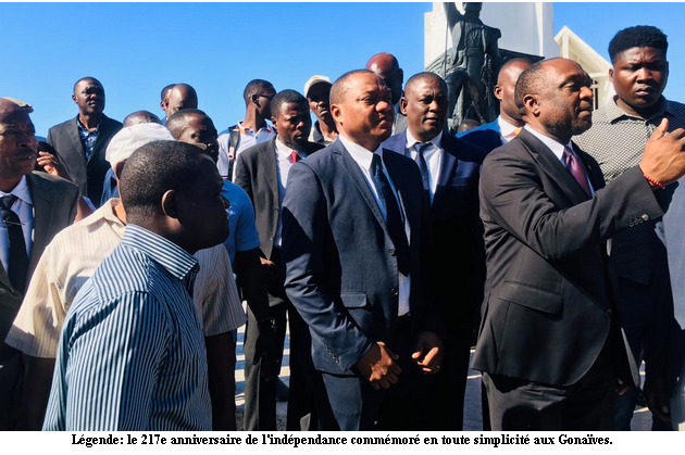 Gonaïves : commémoration en toute simplicité du 217e anniversaire de l'indépendance